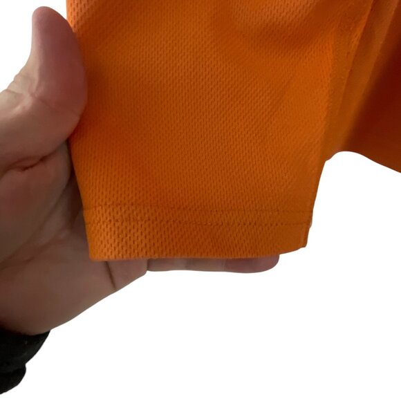 Techwick Orange Half-Zip Long Sleeve Pullover Shirt Sz S Lightweight Activewear - Picture 7 of 9